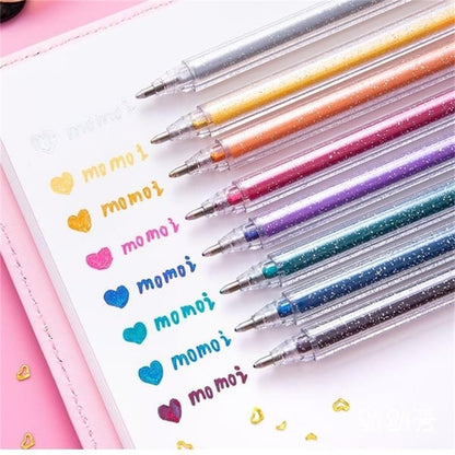 💥 Siste dag! Spesialsalg 🎁Glitter Gelpennsett – Smidig skriving 🎨