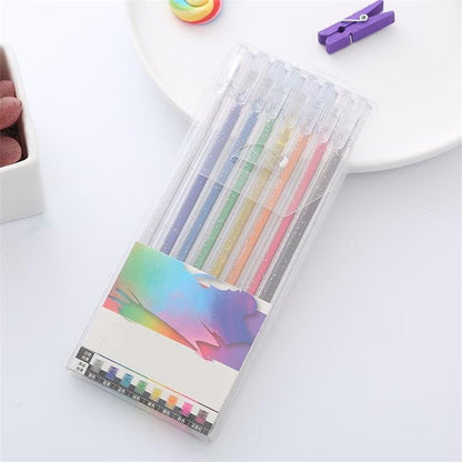 💥 Siste dag! Spesialsalg 🎁Glitter Gelpennsett – Smidig skriving 🎨