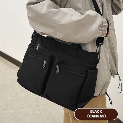 🔥Siste dag: 48% rabatt! ⏰👜Vintage ensfarget skulderveske👜