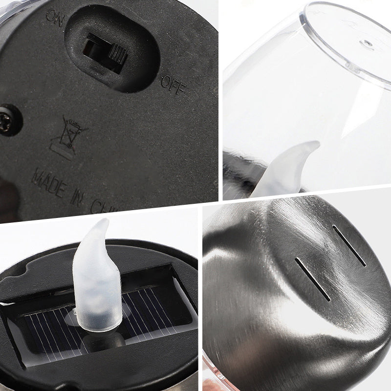 6-pakning solcelledrevne telys utendørs flammeløs flimmer IP65 vanntett bordlampe LED-stearinlys med skumrings-til-daggry-sensor for lykt hage camping fest hjemmedekorasjoner varm farge