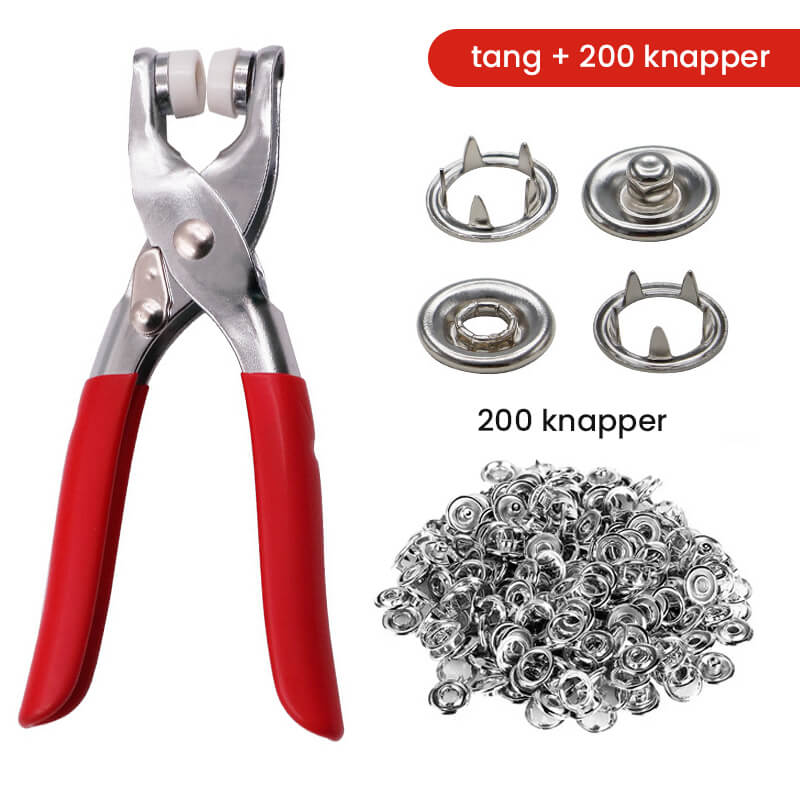 Metalltrykknapper sett