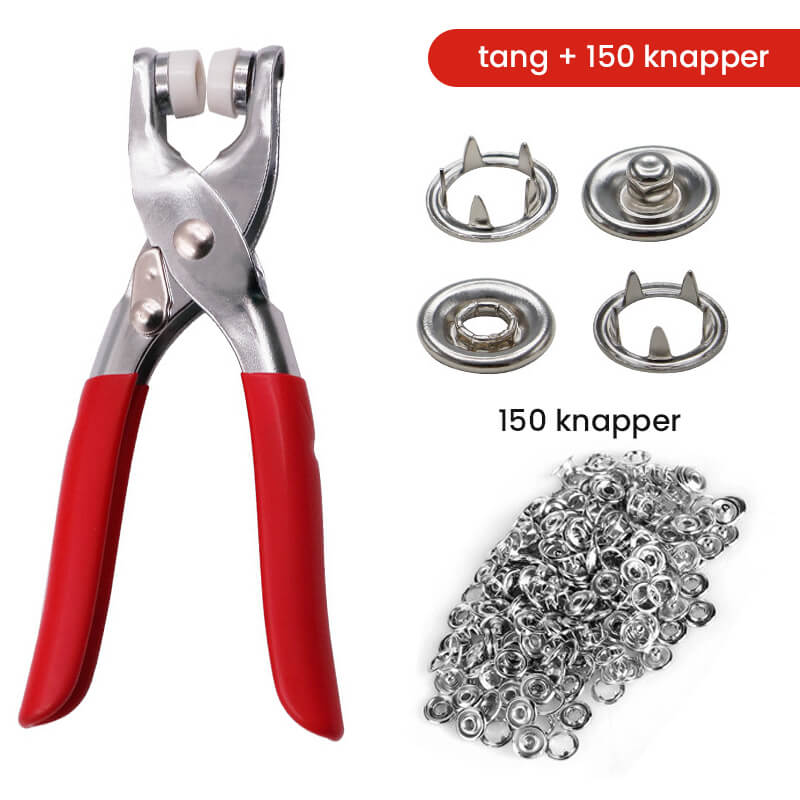 Metalltrykknapper sett