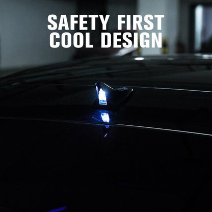 🦈 BEGRENSET TID 50 % RABATT! ⚡ Solcelledrevet varsellys for haifinne i bilen – vibrasjonsaktivert, 4 LED-farger, enkel påklistring ✨