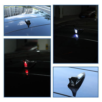 🦈 BEGRENSET TID 50 % RABATT! ⚡ Solcelledrevet varsellys for haifinne i bilen – vibrasjonsaktivert, 4 LED-farger, enkel påklistring ✨