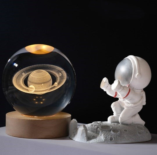 Påske 3D Galakse Krystallkule Nattlys Dekorasjonslampe (48 % rabatt)