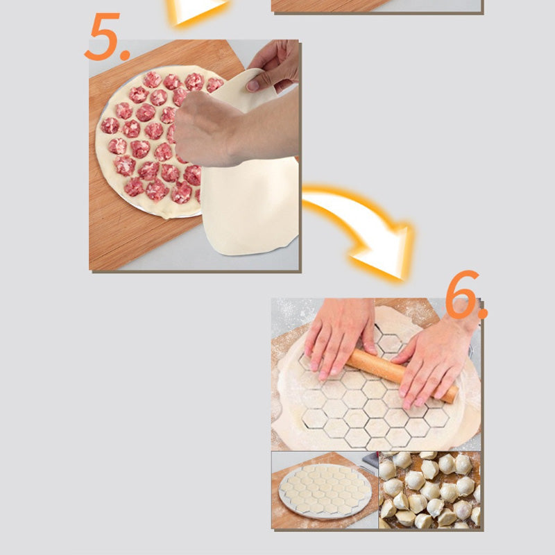 Slitesterk aluminiumsform for dumplings med 37 hull