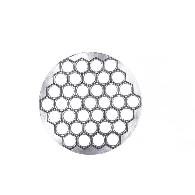 Slitesterk aluminiumsform for dumplings med 37 hull
