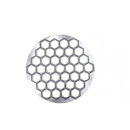 Slitesterk aluminiumsform for dumplings med 37 hull