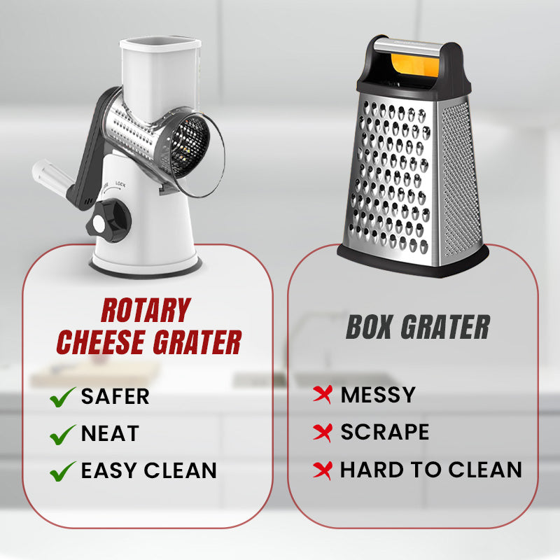 🧀🥕 48 % RABATT! | 3-i-1 roterende ostehøvel og grønnsaksriver!