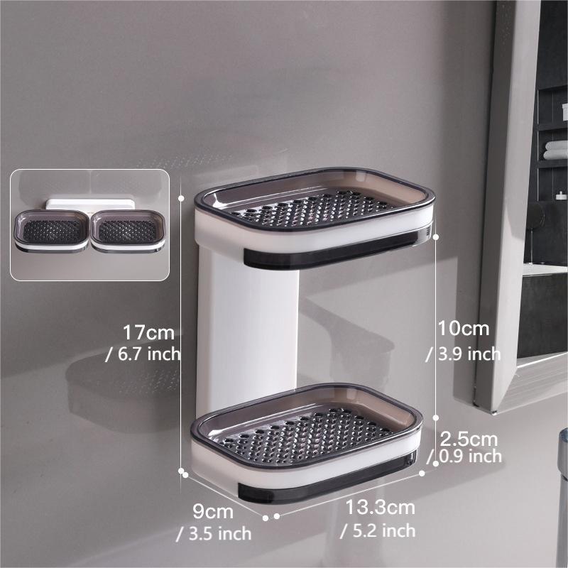 🧼✨ Veggmontert såpeskål – 50 % RABATT! 5 sekunders installasjon, dobbel drenering, ingen boring – holder såpen tørr og varer lenger. 💪
