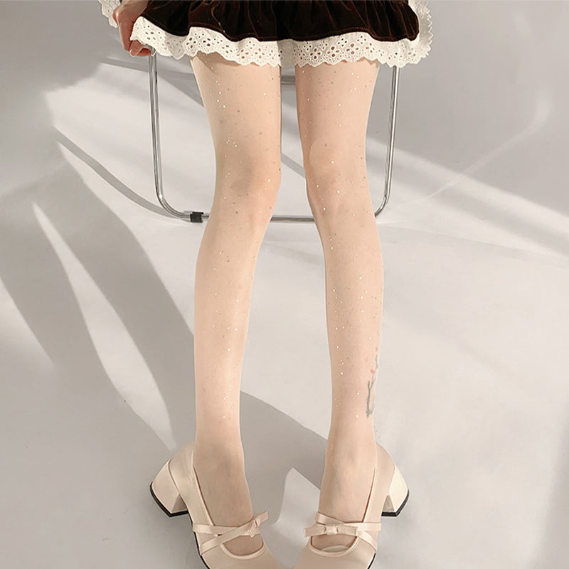 💕Kjøp 2 få 1 gratis💕 Moteriktige sexy glitter-paljettstrømper til dame