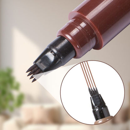 📢📢Kjøp 1 få 2 gratis💄✨Vanntett 4-i-1 skjegg- og øyenbrynspenn - Varig og flekkfri