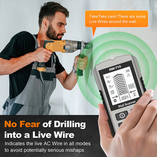 🔥💯Multifunksjonell håndholdt metall- og veggdetektor
