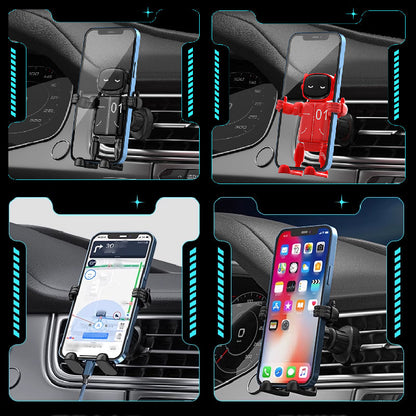 Monter telefonen din umiddelbart! 360° roterbar robottelefonholder til bilen