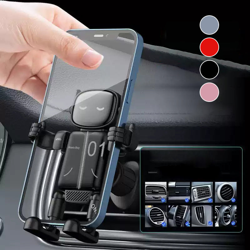 Monter telefonen din umiddelbart! 360° roterbar robottelefonholder til bilen