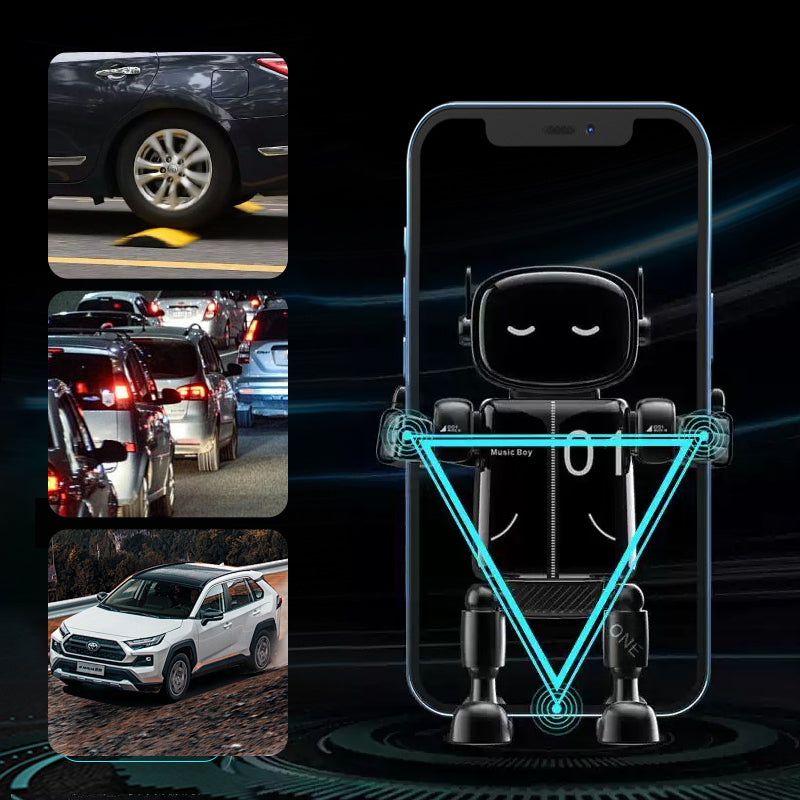 Monter telefonen din umiddelbart! 360° roterbar robottelefonholder til bilen