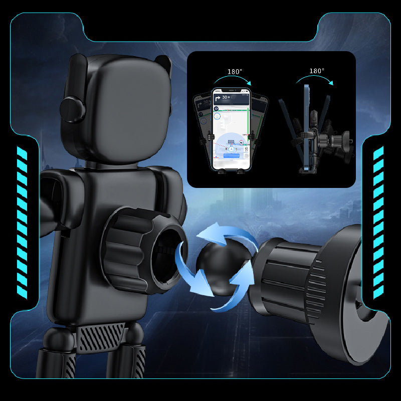 Monter telefonen din umiddelbart! 360° roterbar robottelefonholder til bilen