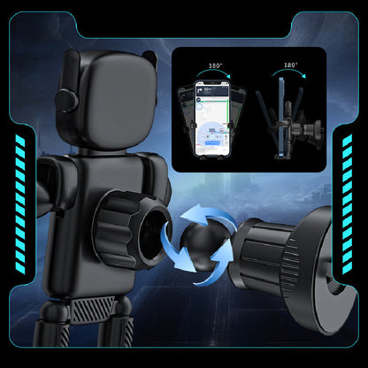 Monter telefonen din umiddelbart! 360° roterbar robottelefonholder til bilen