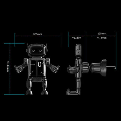 Monter telefonen din umiddelbart! 360° roterbar robottelefonholder til bilen