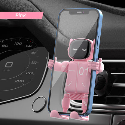 Monter telefonen din umiddelbart! 360° roterbar robottelefonholder til bilen