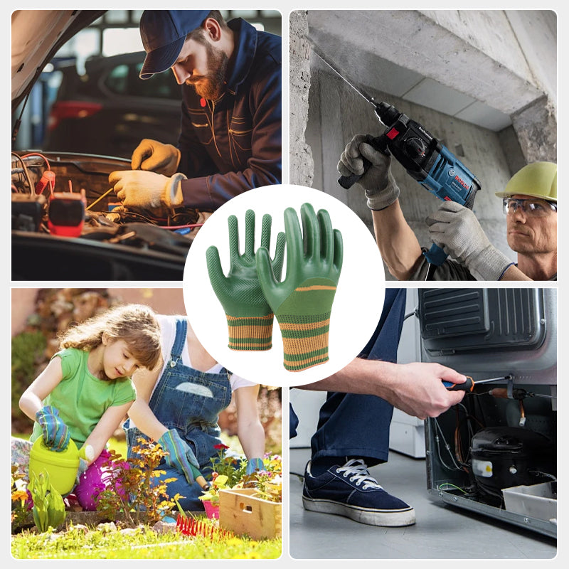 💥50 % RABATT🎁 Arbeidshansker med gummibelegg og strikket mansjett
