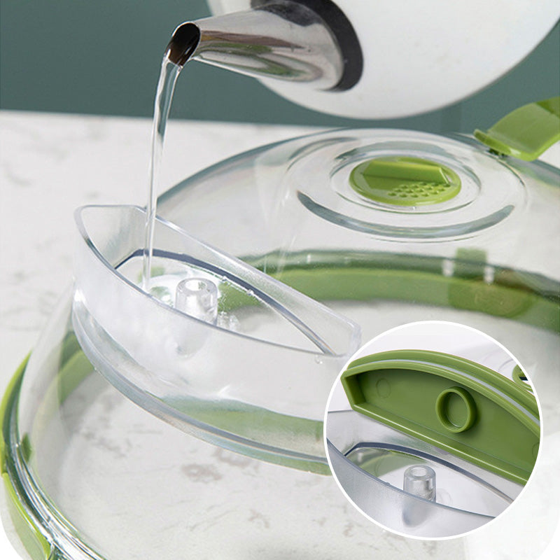 💎 48 % RABATT! 💎 Gjennomsiktig, sprutsikkert lokk til mikrobølgeovn – ergonomisk håndtak, vannbeholder og 360° ventilasjon 🔥🍲