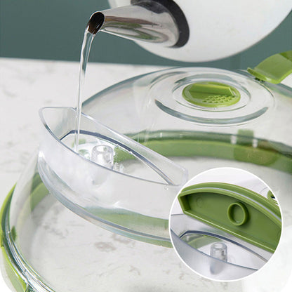 💎 48 % RABATT! 💎 Gjennomsiktig, sprutsikkert lokk til mikrobølgeovn – ergonomisk håndtak, vannbeholder og 360° ventilasjon 🔥🍲