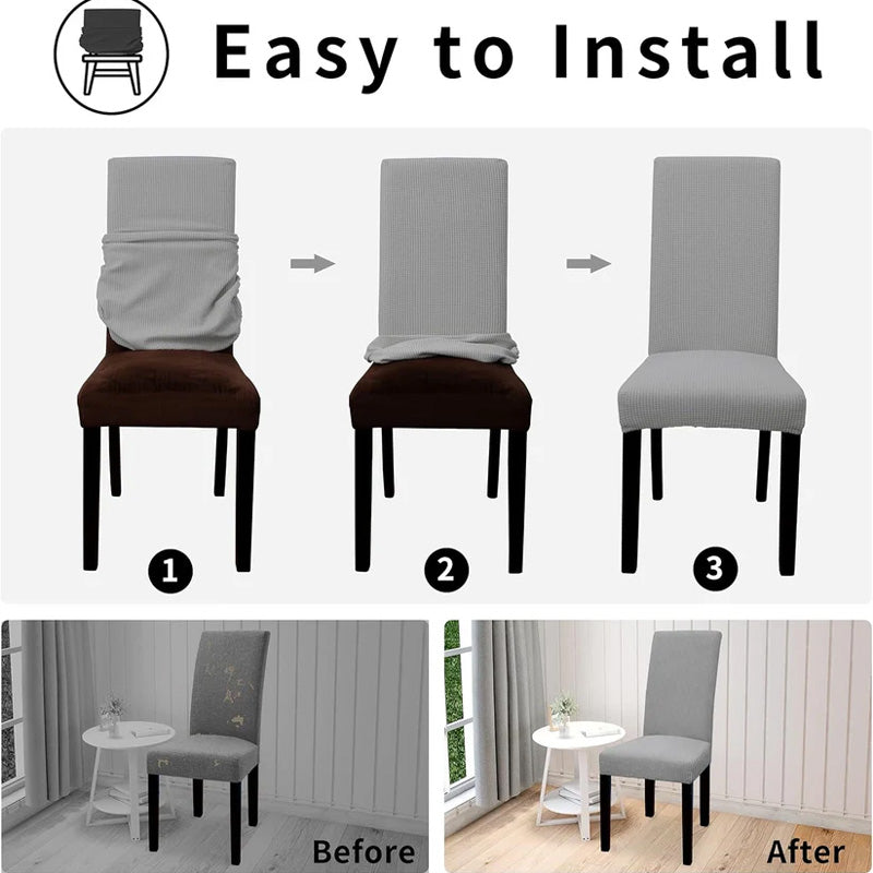 🪑Gi enhver stol et nytt utseende på et øyeblikk! Skli-fritt, elastisk overtrekk i ett stykke