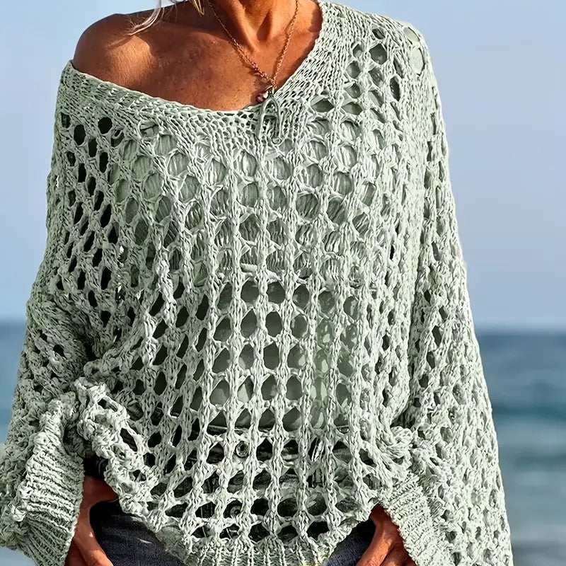 ⏳Begrenset tidsbegrenset 48 % rabatt⏰Heklet strikketopp til dame🧶👚