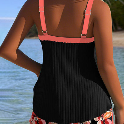🔥【S-3XL】🏖️ Sett med badedrakttopp og shorts med trykk 🌊👙