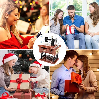 🪗Tidsbegrenset salg 48 % rabatt – Mini-symaskin-spilledåse i tre