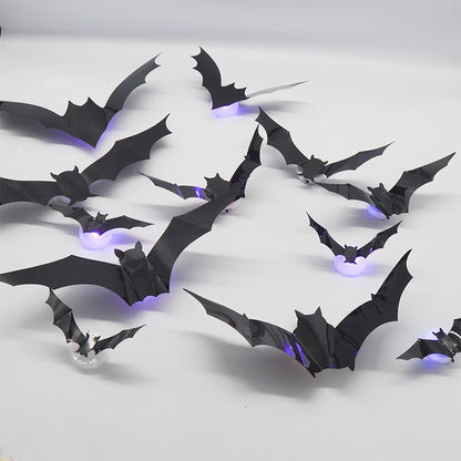 🦇3D Fladdermus LED vegglampe dekorasjon