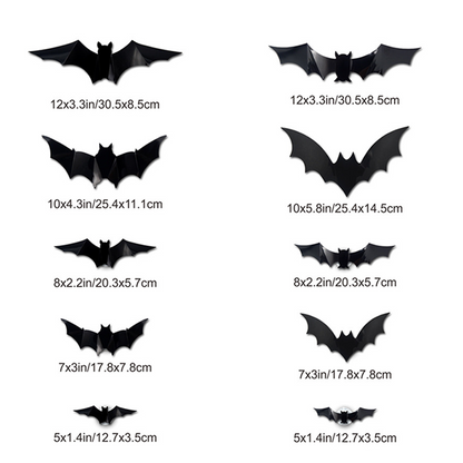 🦇3D Fladdermus LED vegglampe dekorasjon