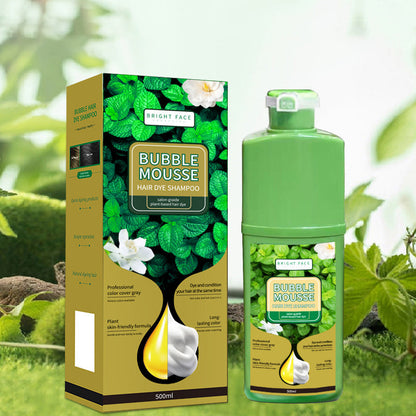 ⚡SALG PÅ 50 % RABATT⏳Plantebasert Bubble Mousse hårfargesjampo | Enkel dekning av grått hår hjemme, skånsom og langvarig💇‍♀️
