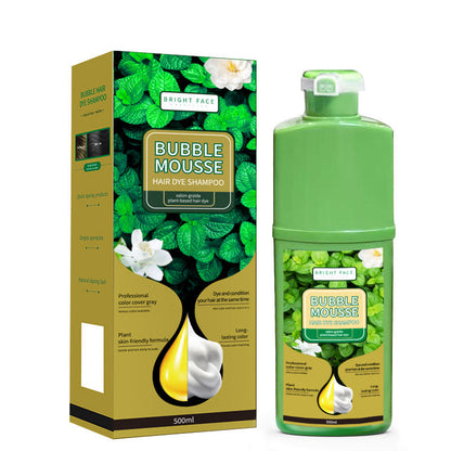 ⚡SALG PÅ 50 % RABATT⏳Plantebasert Bubble Mousse hårfargesjampo | Enkel dekning av grått hår hjemme, skånsom og langvarig💇‍♀️