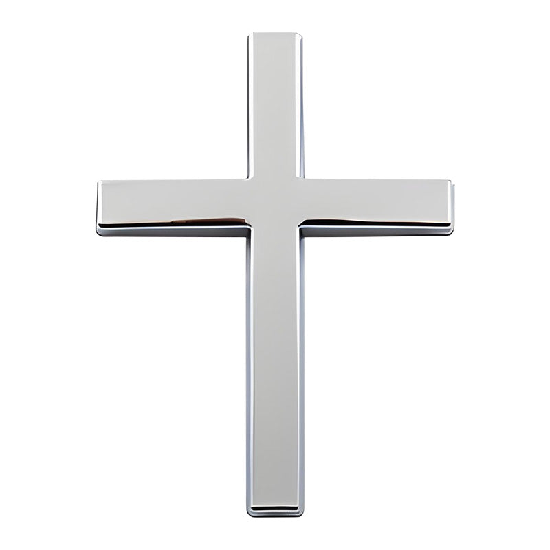 🚗✝️Klistremerker i metall med Jesus Kristus-kors | Selvklebende 3D-kors til bilskrapedeksel