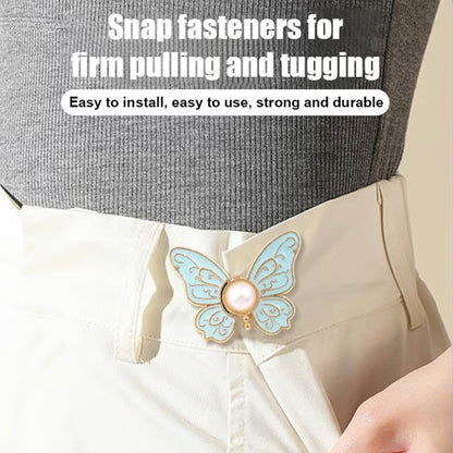 🌸🦋 KJØP 1 FÅ 1 GRATIS 🎁💜 Avtakbar sommerfuglspenne i midjen – Ingen verktøy, justerbar passform for jeans, skjørt og kjoler, skaper timeglassform ✨👗💃