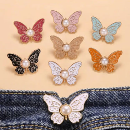 🌸🦋 KJØP 1 FÅ 1 GRATIS 🎁💜 Avtakbar sommerfuglspenne i midjen – Ingen verktøy, justerbar passform for jeans, skjørt og kjoler, skaper timeglassform ✨👗💃