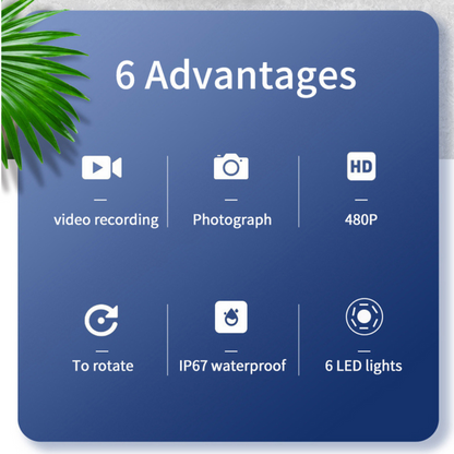 💎 48 % RABATT! 💎 Plug-and-Play endoskopkamera – HD 1080p, IP67 vanntett og fungerer direkte med iPhone, Android og iPad