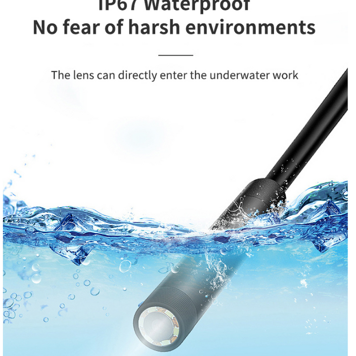 💎 48 % RABATT! 💎 Plug-and-Play endoskopkamera – HD 1080p, IP67 vanntett og fungerer direkte med iPhone, Android og iPad