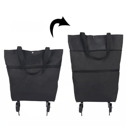 2-i-1 sammenleggbar handlekurv