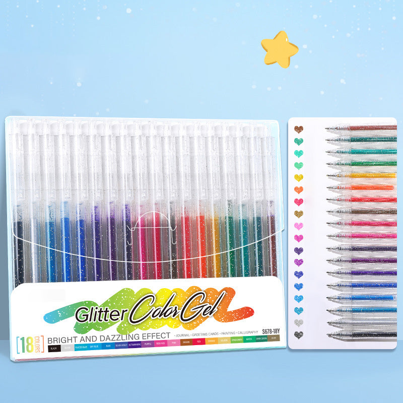 🔥⏰Siste dag av salget – kun 129 kr!!✨Over 50 000 solgt!🎁Glitter-gelpennesett