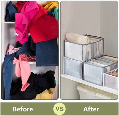 ⏳ Kun for en kort tid – 50 % RABATT ⏰👕 7-delt garderobe-organizer | Plassbesparende oppbevaring