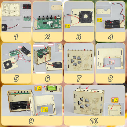 Pedagogiske barneleker DIY mini-radio