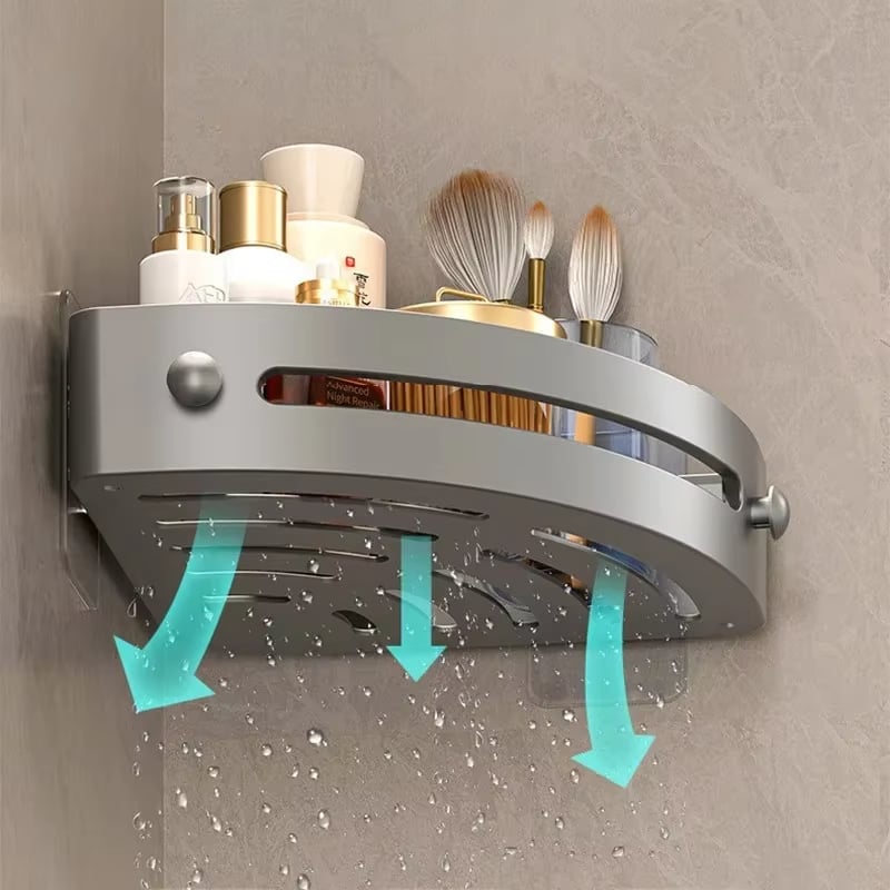 🏠 Baderomstriangelhylle – Enkel å installere, rustfri for oppbevaring av sjampo/såpe på badet 🧴