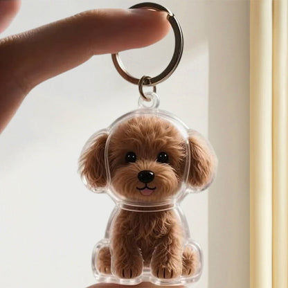 Kreativ Gjennomsiktig Nøkkelring Hundehårsamler