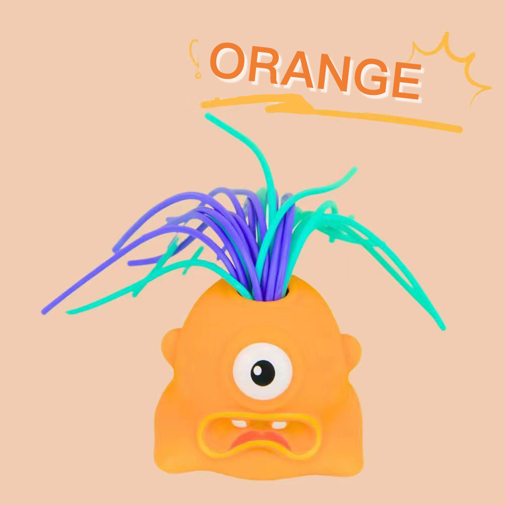 👾Hårtrekkende monster stresslindrende leketøy - Elastisk sensorisk fidgetverktøy for angst og fokus, trygt for barn/voksne 🎯✨