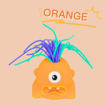 👾Hårtrekkende monster stresslindrende leketøy - Elastisk sensorisk fidgetverktøy for angst og fokus, trygt for barn/voksne 🎯✨