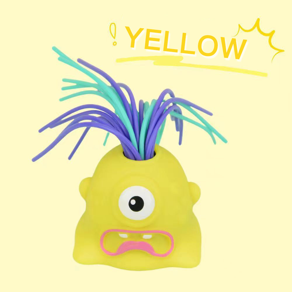 👾Hårtrekkende monster stresslindrende leketøy - Elastisk sensorisk fidgetverktøy for angst og fokus, trygt for barn/voksne 🎯✨