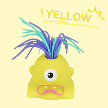 👾Hårtrekkende monster stresslindrende leketøy - Elastisk sensorisk fidgetverktøy for angst og fokus, trygt for barn/voksne 🎯✨